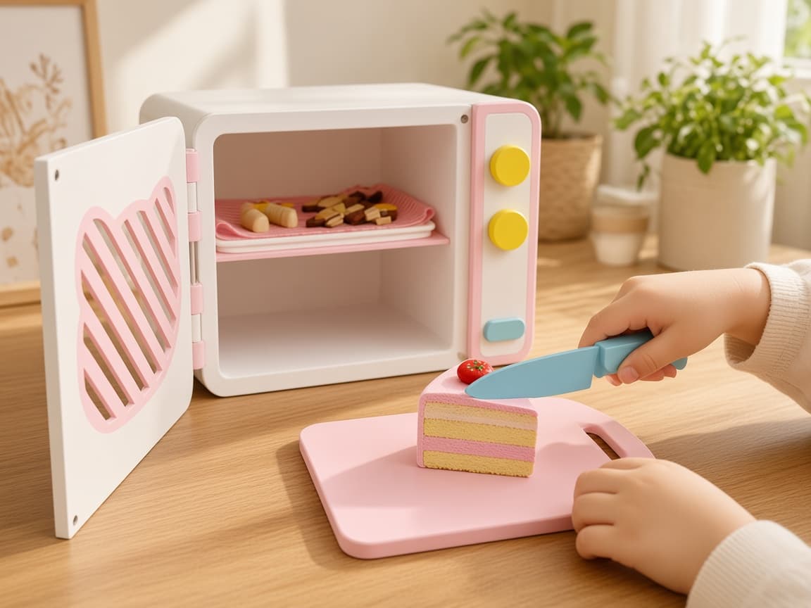 Baking Expert magnetic pretend bakery with oven, cakes, and counter pieces, Bake and serve