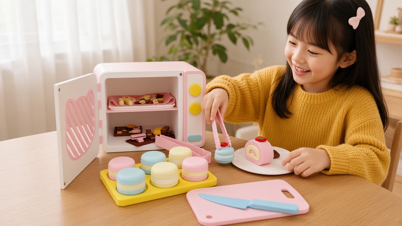 Baking Expert magnetic pretend bakery with oven, cakes, and counter pieces