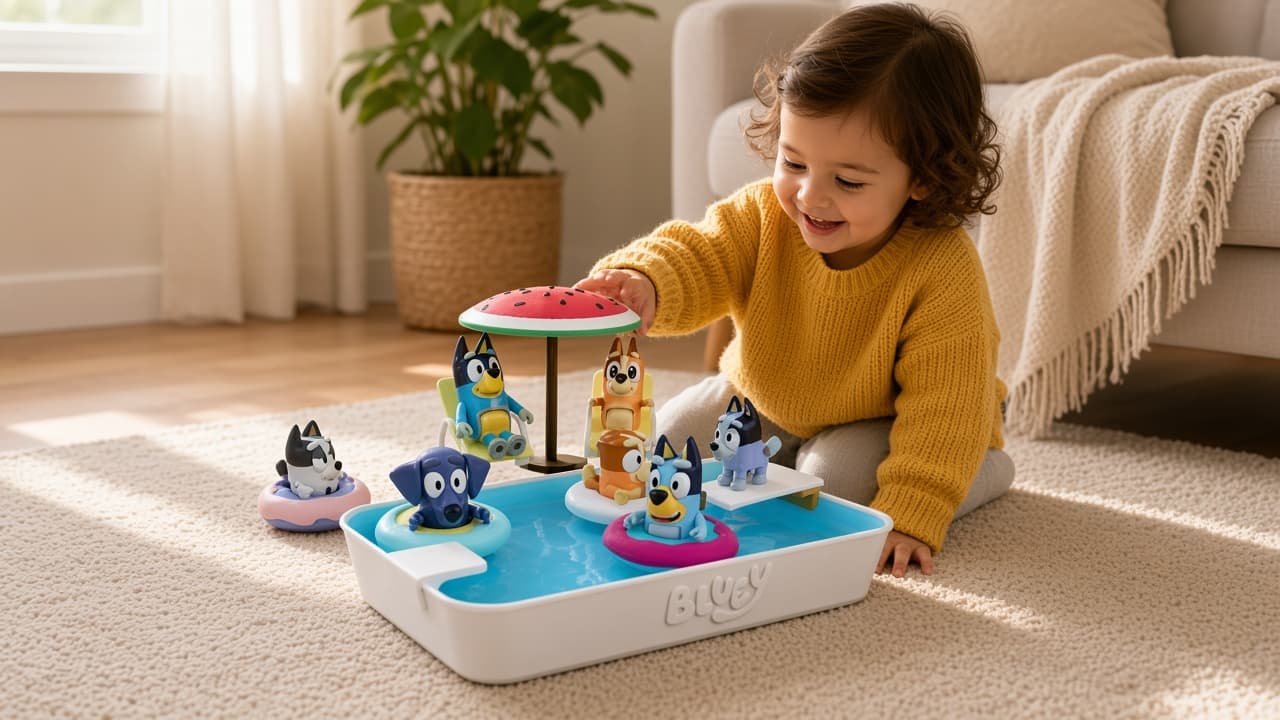 Backyard pool playset miniature scaled for compatible pocket figures