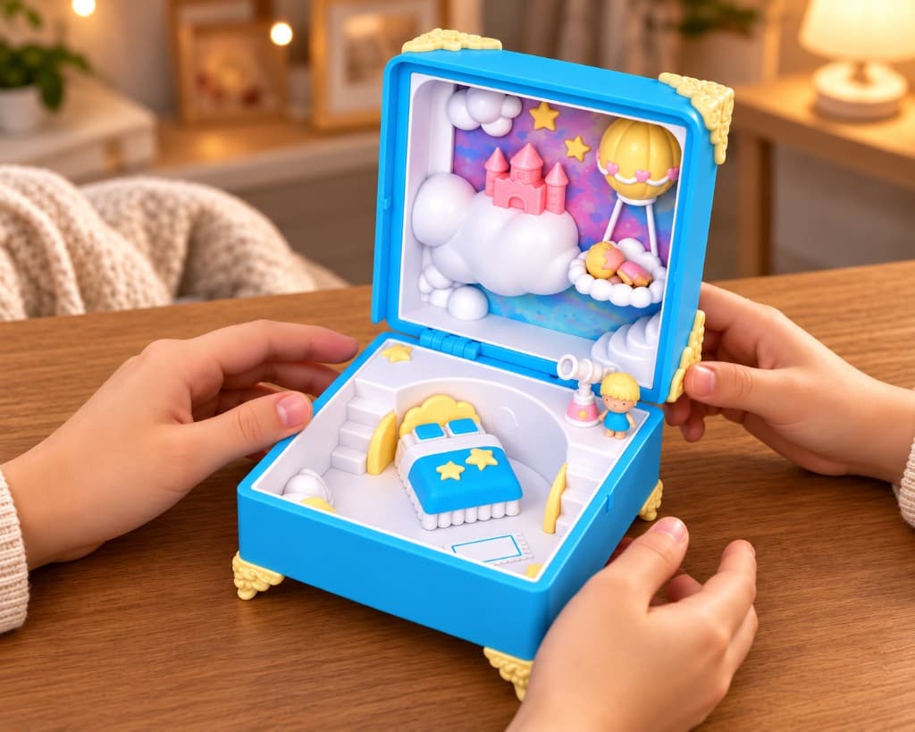 Cloud Castle miniature pocket world with soft cloud landscape, Curiosity & Creative Thinking