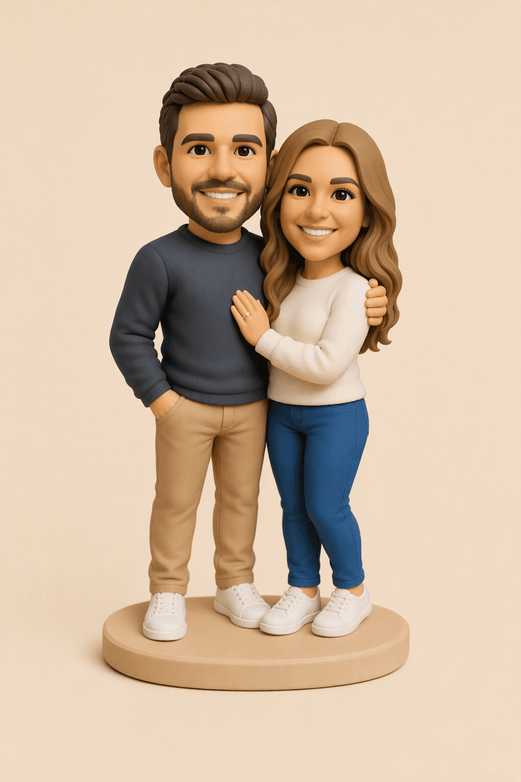 Finished couple Offline Avatar on a cream base