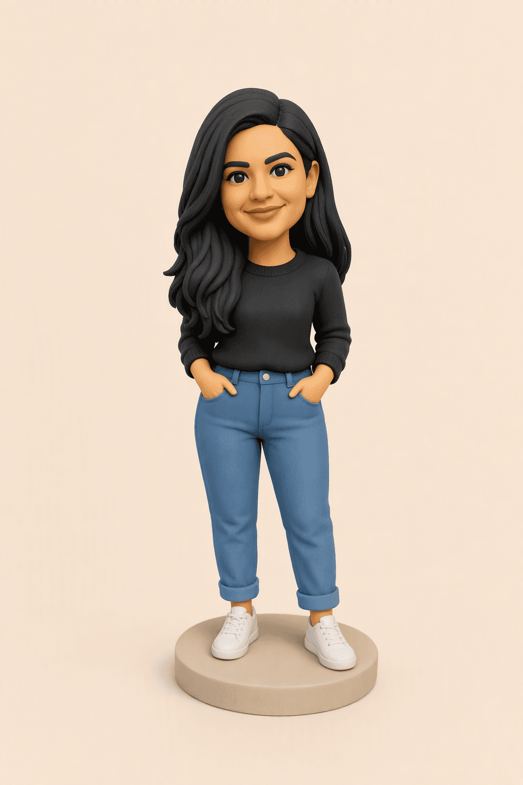 Finished single-person Offline Avatar on a cream base