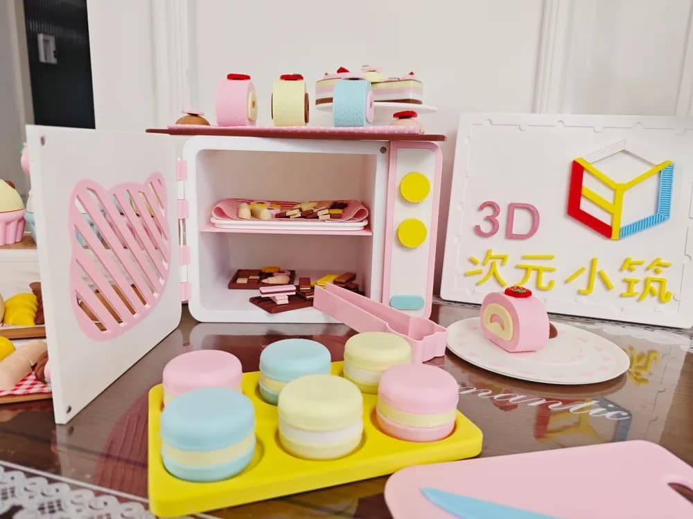 Baking Expert magnetic pretend bakery with oven, cakes, and counter pieces