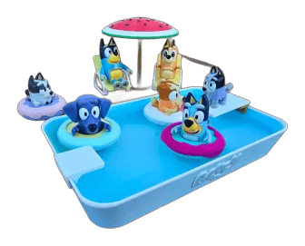 Backyard pool playset miniature scaled for compatible pocket figures