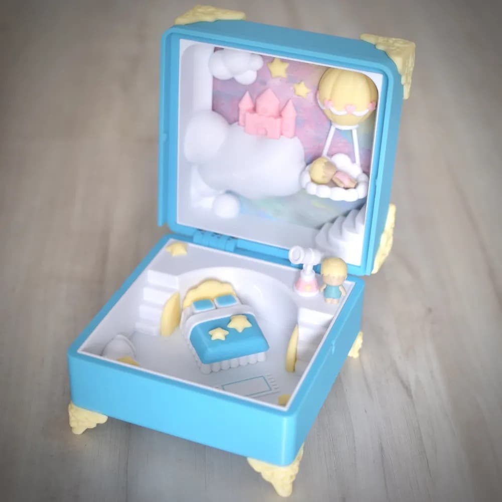 Cloud Castle miniature pocket world with soft cloud landscape