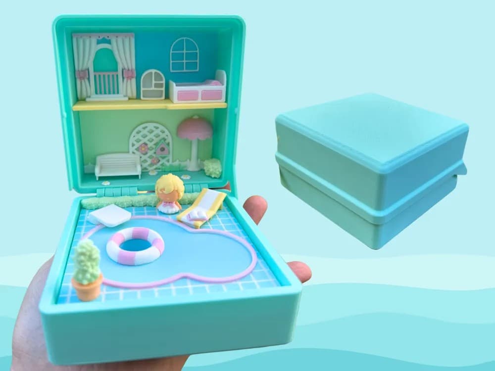 Mini pool party summer resort playset with pool and lounge details