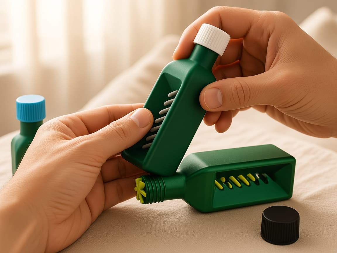 Olive Oil Passthrough nested bottle fidget puzzle, Pass one through