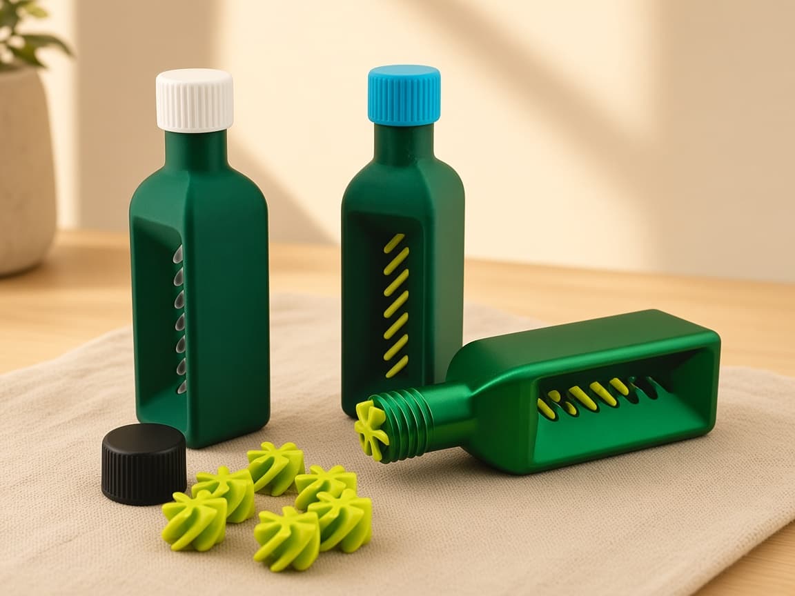 Olive Oil Passthrough nested bottle fidget puzzle, Solve and reset