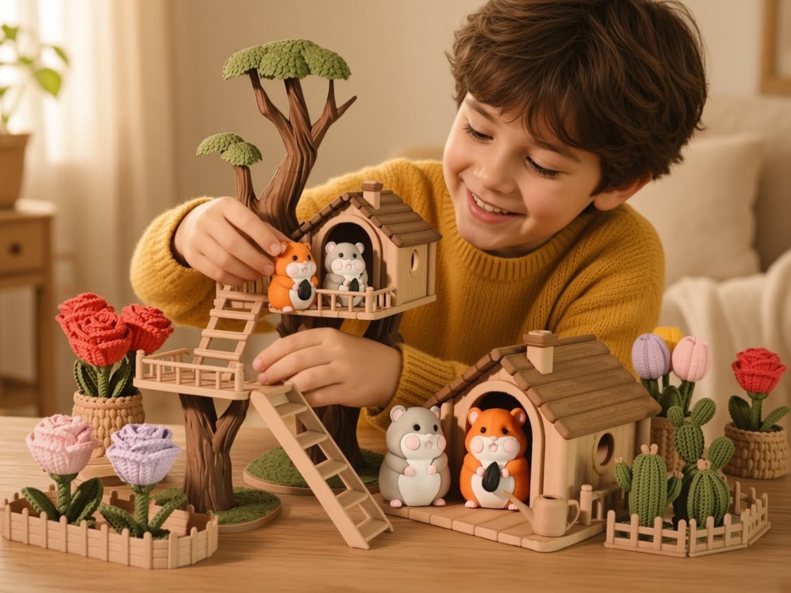 Treehouse Garden miniature styled as a beautiful display piece